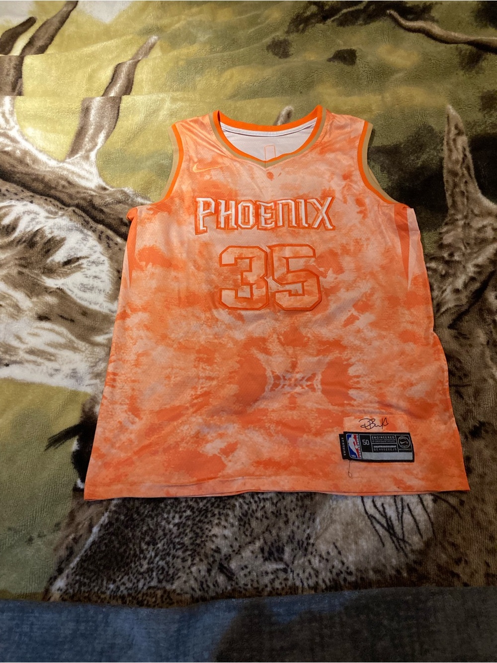 Nike Orange Phoenix Basketball Jersey with Number 35